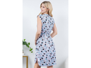 LA Soul Women's Split Neck Tie Waist Sleeveless Dress