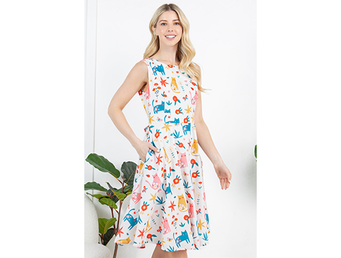LA Soul Women's Day Dress w/ Tie