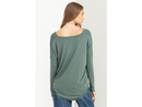 Double Zero Women's Long Sleeve V-Neck Surplice Top