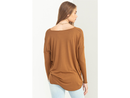 Double Zero Women's Long Sleeve V-Neck Surplice Top