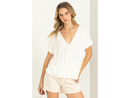 Double Zero Women's V-Neck Surplice Top