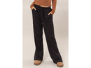 Double Zero Women's Rib Knit Slit Leg Lounge Pants