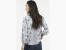 Nostalgia Women's V-Neck Tie Hem Peasant Top