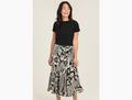 Nostalgia Women's Asymmetric Fit & Flare Midi Skirt