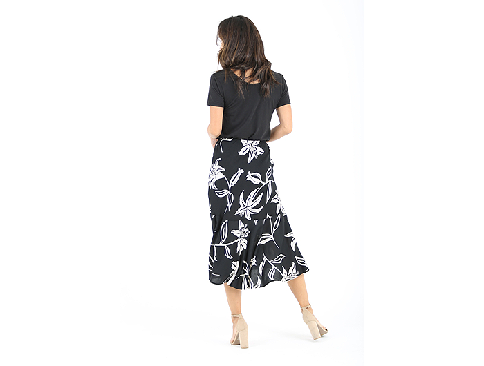 Nostalgia Women's Fit and Flare High-Low Skirt
