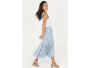 Nostalgia Women's Ruffle Tier Midi Skirt