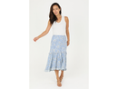 Nostalgia Women's Ruffle Tier Midi Skirt