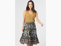 Nostalgia Women's Tie Waist Ruffle Skirt