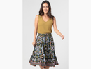 Nostalgia Women's Tie Waist Ruffle Skirt
