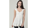 Angie Women's V-Neck Smock Bust Tank Top
