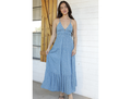 Angie Women's Open Back Tiered Maxi Dress