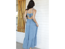 Angie Women's Open Back Tiered Maxi Dress