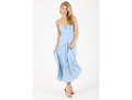 Angie Women's Open Back Tiered Maxi Dress
