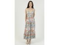 Angie Women's Open Back Tiered Maxi Dress