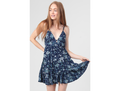 Angie Women's Embroidered Tie Back Spaghetti Strap Dress