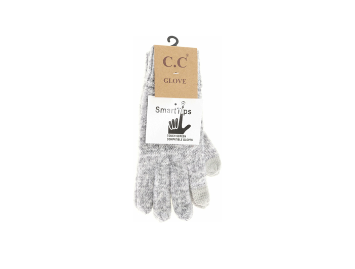 C.C Women's Soft Ribbed Knit Gloves