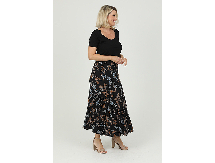 Nostalgia Women's Asymmetric Fit & Flare Maxi Skirt