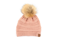 C.C Women's Fur Pom Beanie