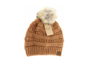 C.C Women's Fur Pom Beanie