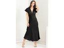 Hyfve Women's Plunge V-Neck Midi Dress