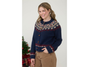 Blu Pepper Women's Toggle Fairisle Sweater Cardigan