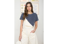 Blu Pepper Women's Exposed Seam Short Sleeve Tee
