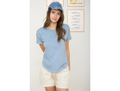 Blu Pepper Women's Exposed Seam Short Sleeve Tee