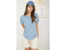 Blu Pepper Women's Exposed Seam Short Sleeve Tee