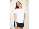 Blu Pepper Women's Exposed Seam Short Sleeve Tee