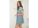Blu Pepper Women's Raw Edge Short Sleeve Boxy Tee