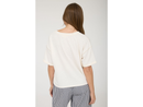 Blu Pepper Women's Split Neck Cuff Sleeve Tee