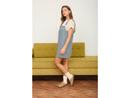 Blu Pepper Women's Striped Overall Mini Dress