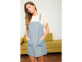 Blu Pepper Women's Striped Overall Mini Dress