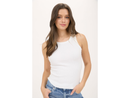 Blu Pepper Women's Washed Rib Knit Tank Top