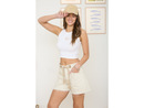 Blu Pepper Women's Seashell Graphic Cropped Tank