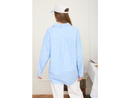 Blu Pepper Women's Oversized Striped Button Down Shirt