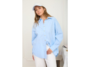 Blu Pepper Women's Oversized Striped Button Down Shirt