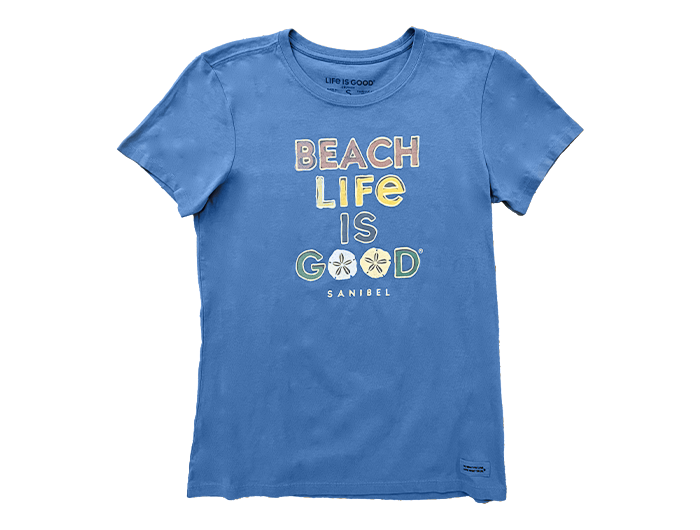 Life is Good Women's Crusher Tee - Sanibel Beach Life is Good