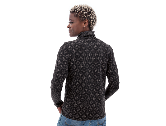 Old Ranch Women's Mariela Organic Geo Print Turtleneck