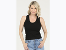 Nostalgia Women's Ribbed Scoop Neck Tank