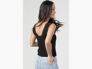 Nostalgia Women's Lace Trim Scoop Neck Tank