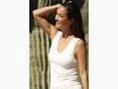 Nostalgia Women's Lace Trim Scoop Neck Tank