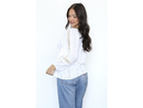 Nostalgia Women's Eyelet Long Sleeve Peasant Blouse
