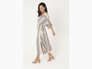 Nostalgia Women's Side Tie Dolman Sleeve Maxi Dress