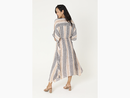 Nostalgia Women's Side Tie Dolman Sleeve Maxi Dress