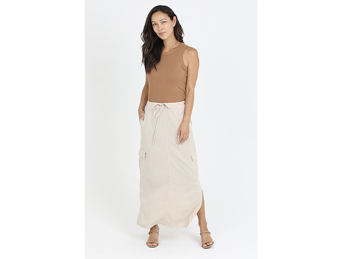 Nostalgia Women's Cargo Pocket Maxi Skirt