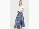 Nostalgia Women's Smocked Waist Tiered Maxi Skirt