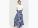 Nostalgia Women's Smocked Waist Tiered Maxi Skirt