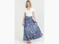 Nostalgia Women's Smocked Waist Tiered Maxi Skirt