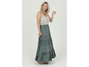 Nostalgia Women's Smocked Waist Tiered Maxi Skirt